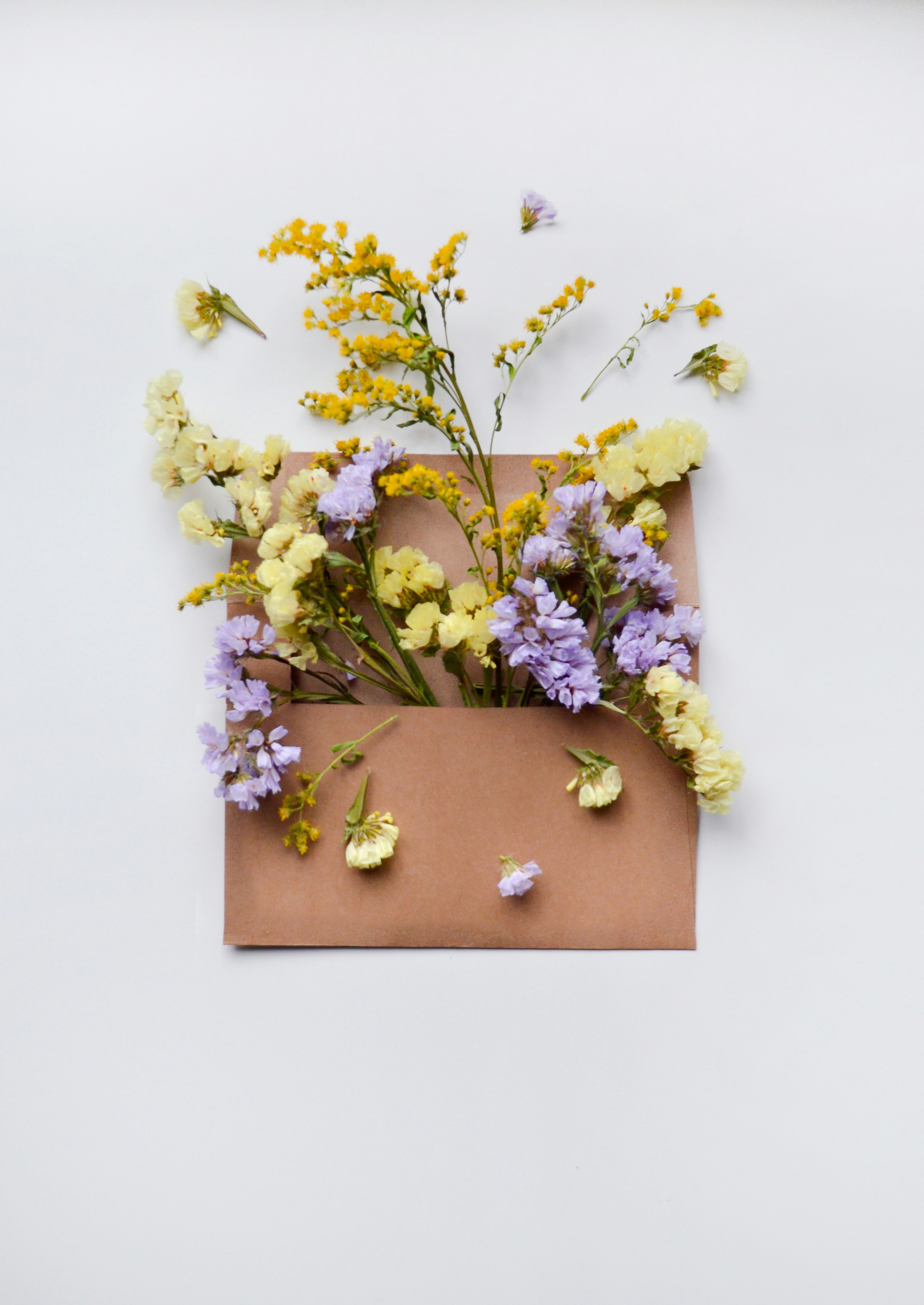 envelope with flowers